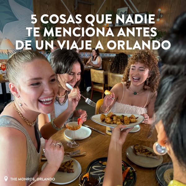 This ad promotes a dining experience in Orlando with friends by highlighting five insider tips for enjoying a trip to th