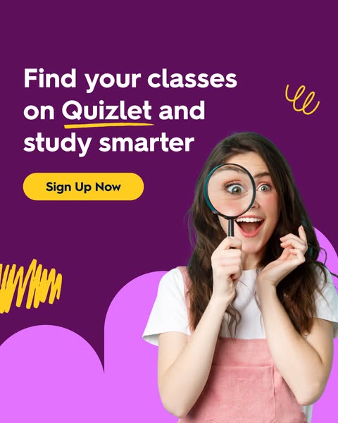 This image ad promotes Quizlet as a platform for finding classes and studying smarter. It features a young woman looking