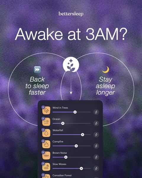 This BetterSleep image ad targets users who are frequently awake at 3 AM, promising to help them get back to sleep faste