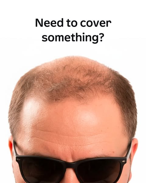 This image ad shows a close up of a man's face, highlighting his visible scalp. It poses the question, "Need to
