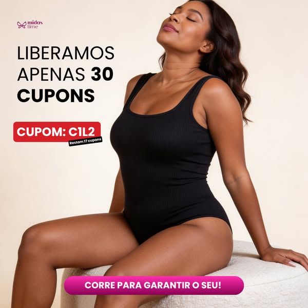 This image ad for Midas Time features a woman wearing a black bodysuit and highlights a limited-time offer of 30 coupons