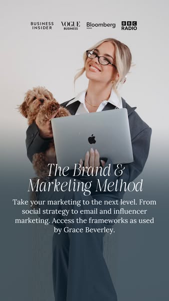 This ad is for The Brand & Marketing Method, a service created by Grace Beverley that helps people take their market