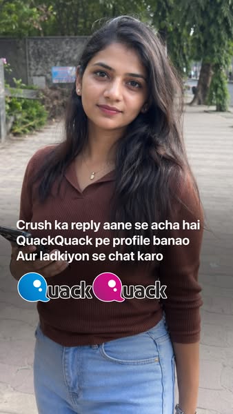 The ad shows a young woman standing outside. Text at the top says that instead of waiting for a reply from a crush, one 