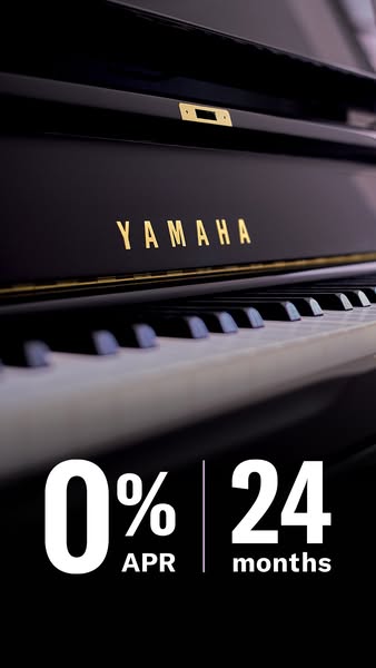 Ad showing a Yamaha piano with a financing offer.