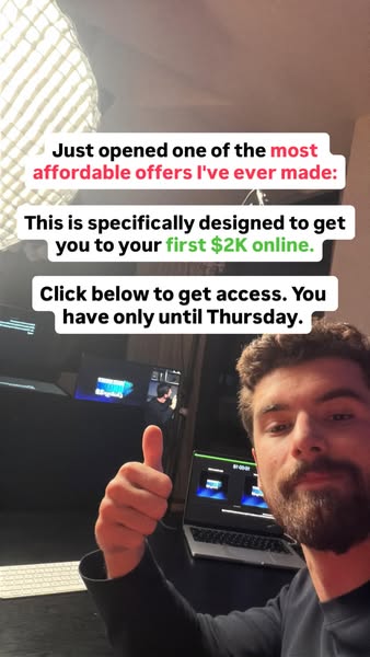 This ad features a man speaking directly to the camera to promote his offer. The offer helps viewers earn their first $2