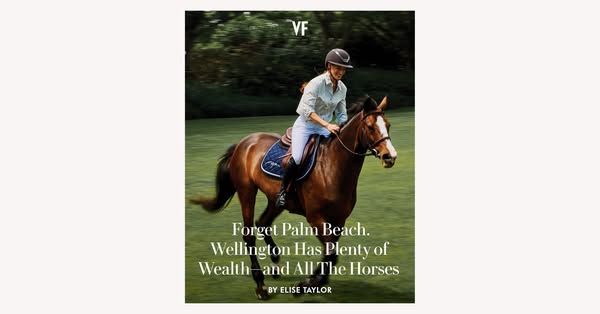 This ad highlights Wellington, Florida as a high-society destination, distinct from Palm Beach, emphasizing its wealth a