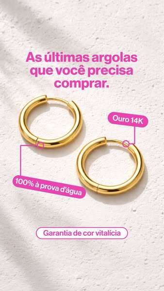 This ad highlights the features of the earrings being advertised.