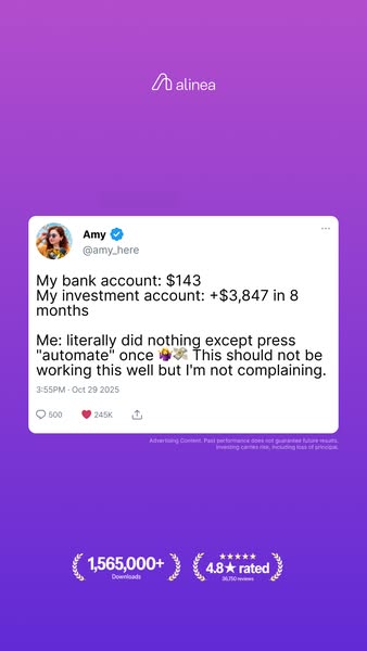 The ad shows a mockup of a social media post with a personal anecdote. The poster shares the limited state of their bank