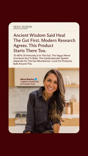 Mona Sharma Health and Wellness ad