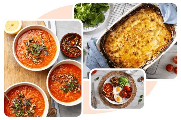 An image ad featuring multiple plates of food, possibly to showcase a variety of dishes or ingredients.
