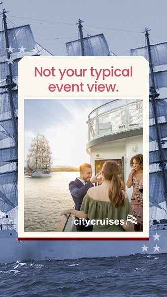 This image ad is for City Cruises, promoting them as a venue for events with views that are unlike typical event venues.