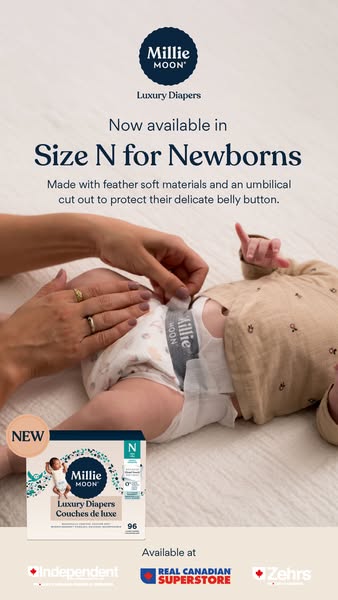 Millie Moon Luxury Diapers ad