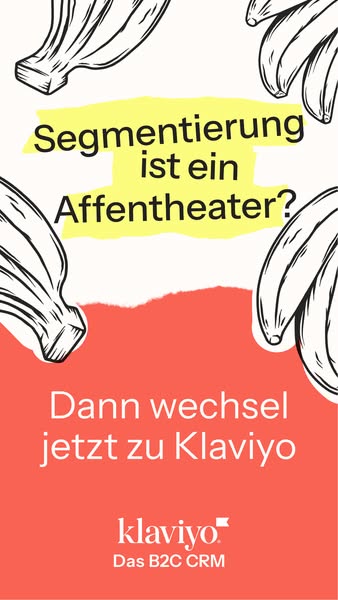 This image ad for Klaviyo uses a playful tone and visual style to suggest that Klaviyo can help make segmentation easier