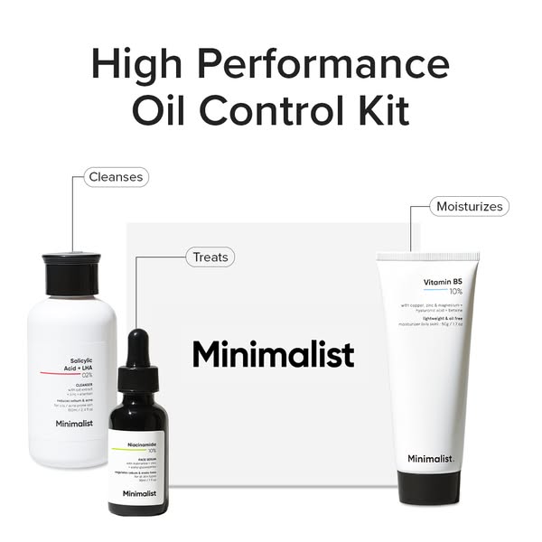 The ad showcases a skincare kit of three products meant to clear up skin.