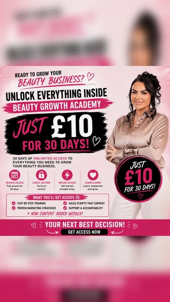 Beauty Growth Academy ad