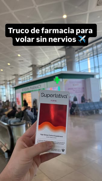 This ad promotes Superlativa Forte, a high stress control supplement, as a solution for managing anxiety during air trav