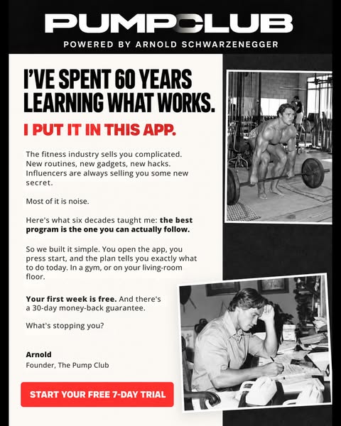 Arnold Schwarzenegger ad