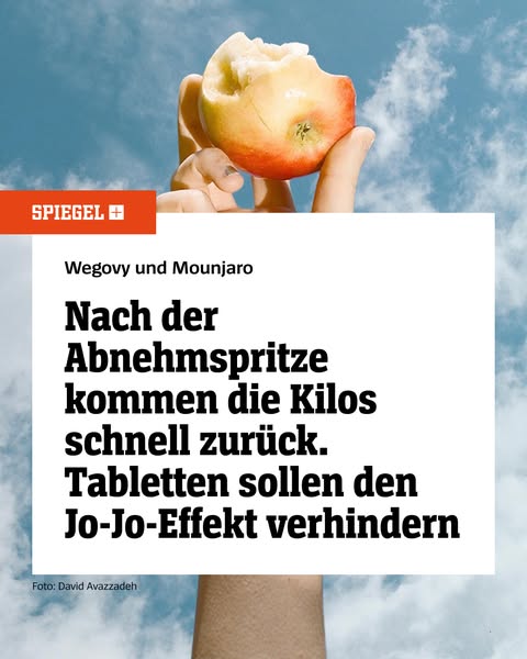 This ad from Spiegel discusses the regaining of weight after using weight loss injections, and implies that pills can pr