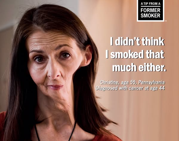 This ad features a testimonial from a former smoker about the health consequences that smoking can have, even if you don