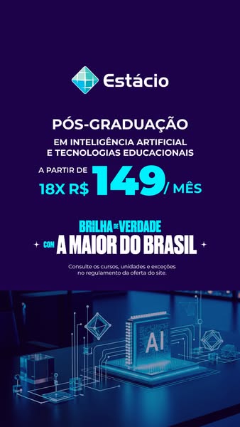This image ad is advertising a post-graduate degree in artificial intelligence and educational technologies with monthly