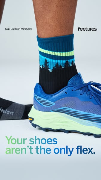 This image ad highlights the brand's socks by using humor to suggest that feet can be an essential component of a st