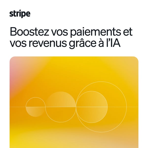 This ad for Stripe promotes increased payments and revenue through the use of AI. The ad features the Stripe logo, a hea