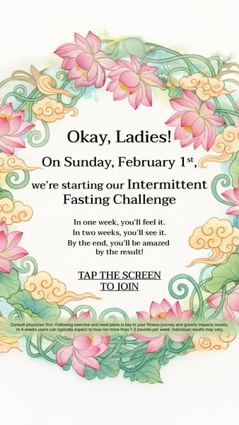 This ad promotes an intermittent fasting challenge for women, highlighting the feeling and seeing results in the short t