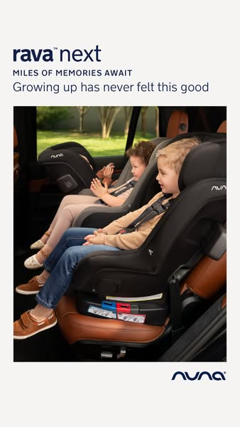 This ad features two children sitting in Nuna car seats inside of a car. The ad promotes the Nuna brand and highlights t