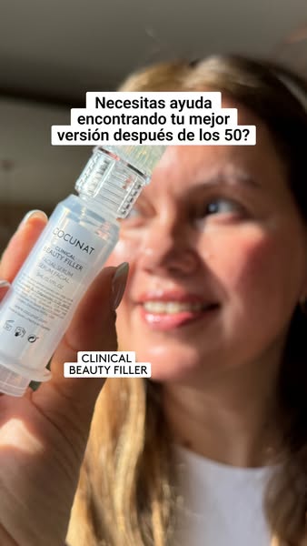This image ad presents the Cocunat Clinical Beauty Filler to people who need help finding their best version after age 5