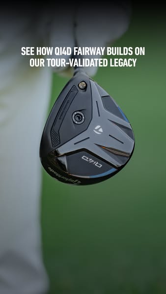 An image ad featuring the new Qi4D Fairway golf club. The ad highlights the club's heritage and innovation, emphasiz
