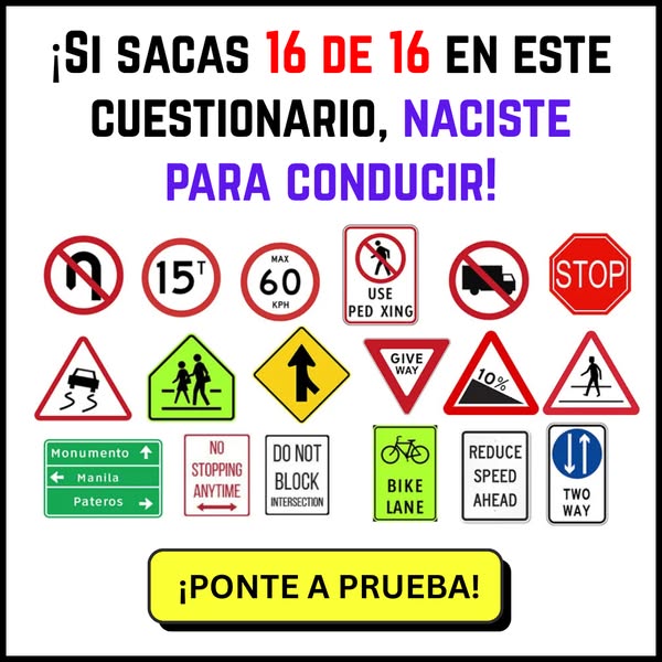 This ad is a quiz to test the viewer's knowledge of driving signs. If the viewer gets a perfect score, the ad claims