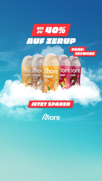 This ad promotes More Zerup, highlighting a discount of up to 40% and encouraging viewers to save now using the code TRY