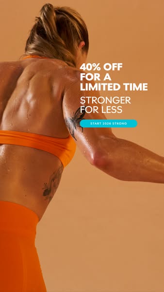 This image ad promotes a limited-time offer of 40% off to encourage viewers to start 2026 strong.