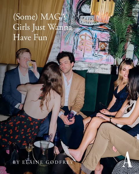 This ad features a group of young adults socializing in a bar or club setting. The headline is a play on words, referenc