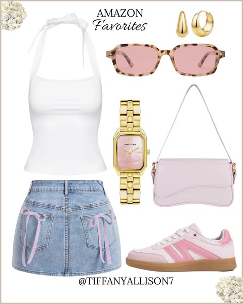 This ad features a curated set of products available on Amazon, presented in a flatlay format. The selection emphasizes 