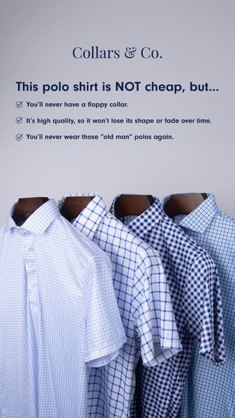 This ad for Collars & Co. polo shirts highlights the quality of the shirts and how they are not like other polo shir