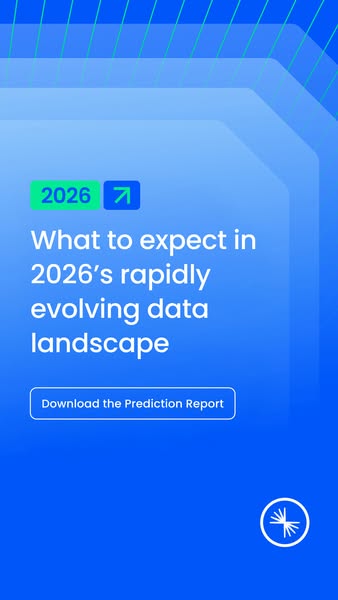 This lead generation ad prompts users to download a prediction report about what to expect in the rapidly evolving data 