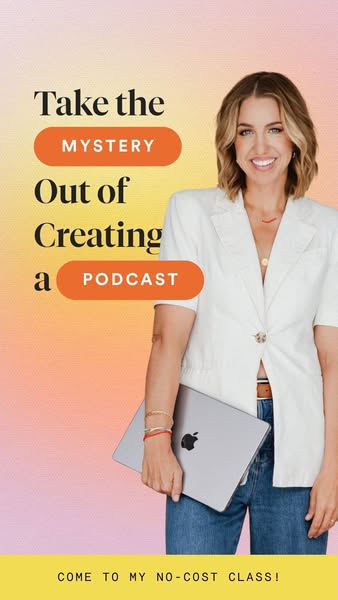 This ad aims to demystify the process of creating a podcast. It invites viewers to a no-cost class.