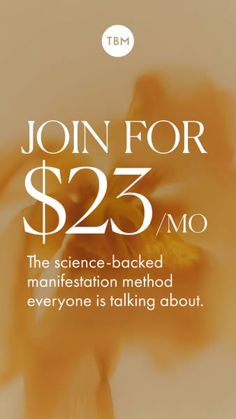 This ad is for the TBM (To Be Magnetic) manifestation method. The ad states that it is a science-backed method that ever