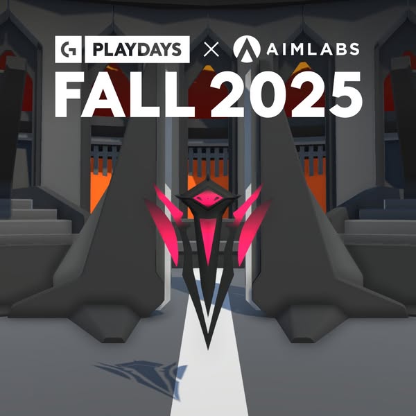 This ad promotes the Fall 2025 Playdays x Aimlabs event.