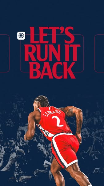 This ad features an image of Kawhi Leonard running. The ad is encouraging viewers to watch basketball on ClippersVision.