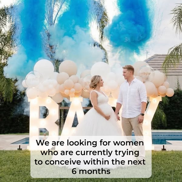 This image ad targets women who are actively trying to conceive. It uses an image of a pregnant woman and her partner at