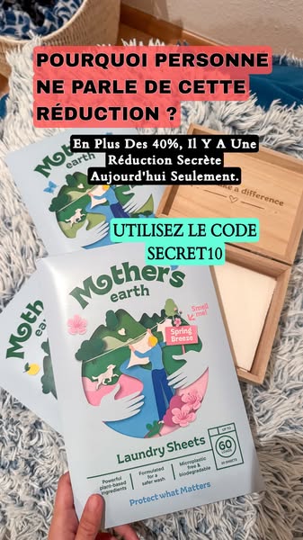 This image ad for Mother's Earth laundry sheets uses a bright, eye-catching design to promote a limited-time discoun