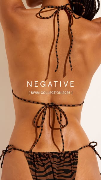 This image ad showcases a bikini from the Negative brand's Swim Collection 2026. The image focuses on the back of a 