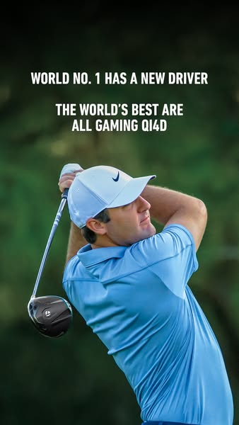 This image ad features a professional golfer using a new driver. The ad highlights that the world's best golfers are