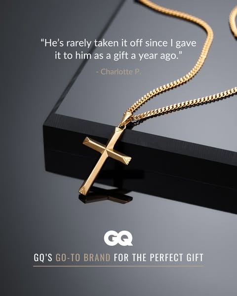 This ad uses social proof to market a necklace. In the ad, someone named Charlotte P. states, "He's rarely take