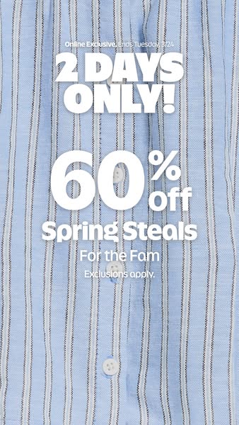 This image ad promotes a limited-time sale for families. The offer is 60% off for 2 days only. The background features a