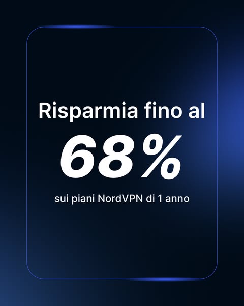 This ad promotes a discount on NordVPN's one-year plans, emphasizing savings.