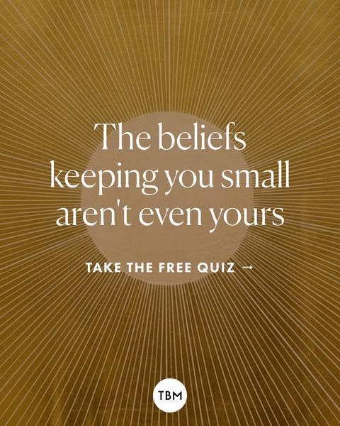 This image ad promotes a free quiz designed to help users identify limiting beliefs.