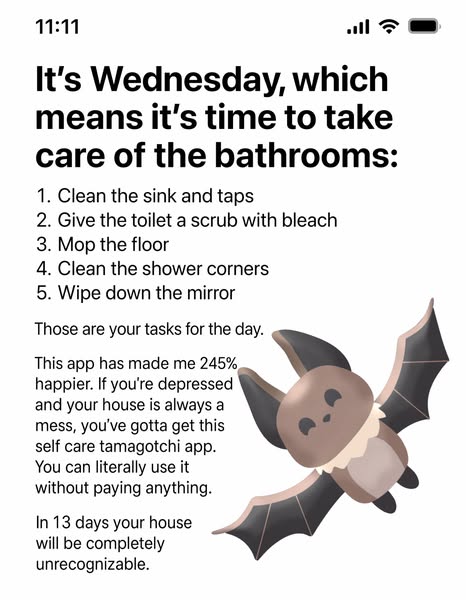 This ad presents itself as a screenshot from a phone, reminding the viewer that it is Wednesday and time to take care of